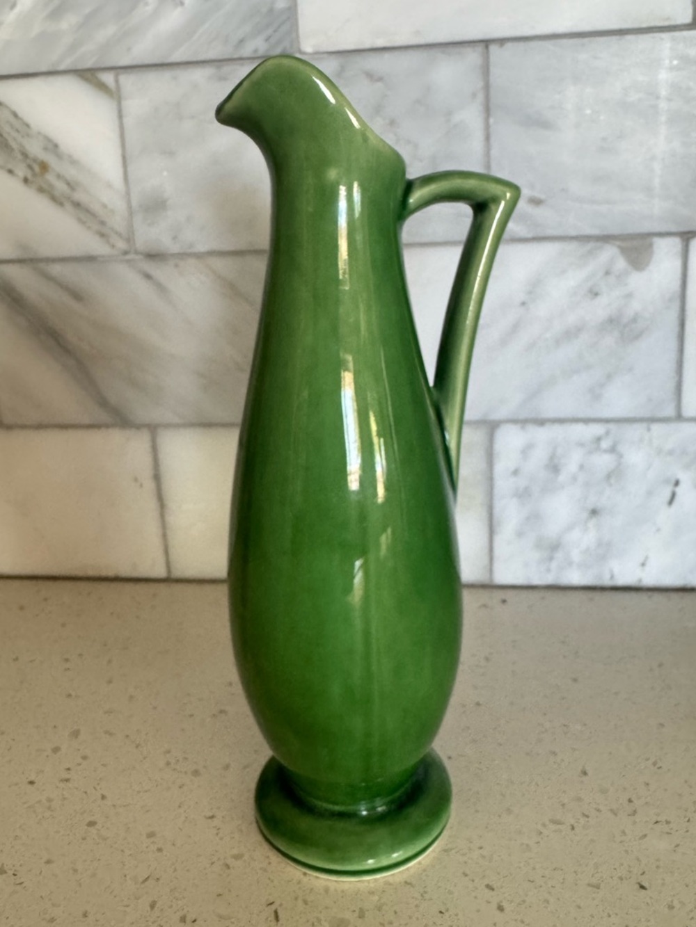 Vintage USA Pottery Pitcher 8”